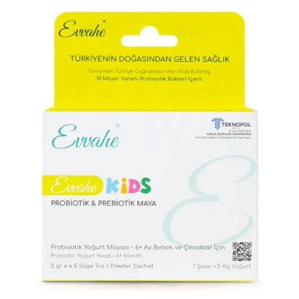 Evvahe Doğal Probiyotik Yoğurt Mayası Kids 2gr X 5 Şase - Görsel 4