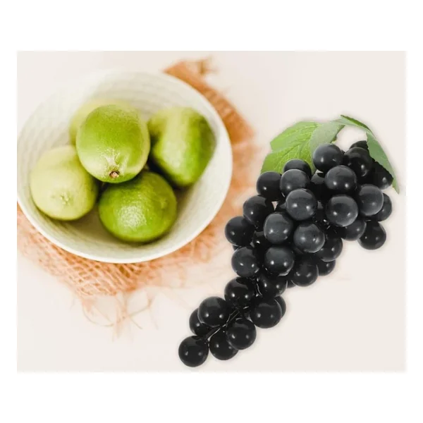 Nettenevime 2li Set Yapay Meyve Siyah Üzüm Süs Dekoratif Sahte Meyve 15cm - Görsel 3