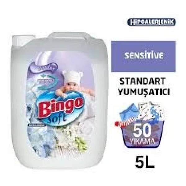 Bingo Soft Sensitive Yumuşatıcı 50 Yıkama 5 Lt 2'li - Görsel 4