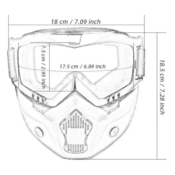 Jet Kask Maskesi Siyah - Görsel 3