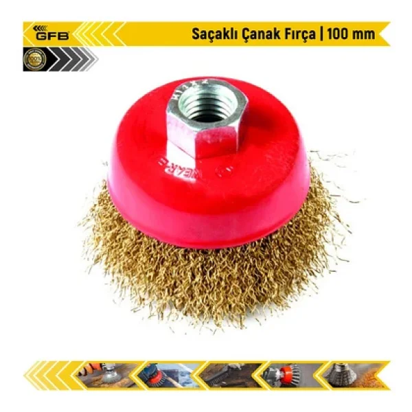 Gfb 5142 Saçaklı Çanak Fırça 100 Mm - Görsel 2