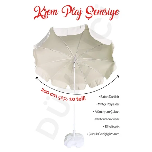 Sume 200/10 Bidonlu Plaj Şemsiyesi - Görsel 2