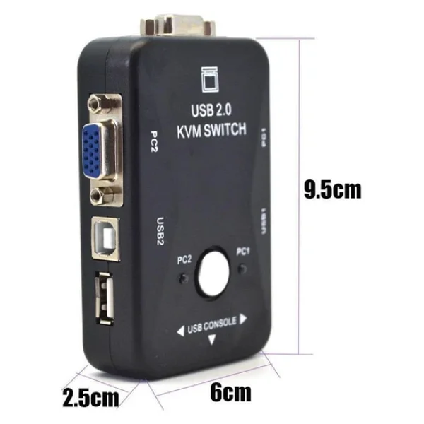 4509 2 Port USB To Kvm Switch Çoklu PC Kasa Çoklayıcı - Görsel 5