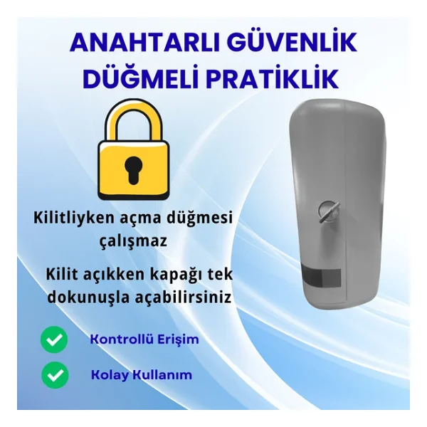 Mulpex Beyaz Duvara Monte Z Katlamalı Kağıt Havlu Dispenseri Premium Abs Gövde, Anahtarlı Kilit, Vidalı & Yapışkan Montaj - Görsel 5