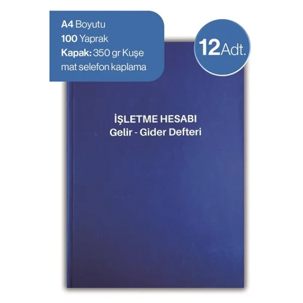 Düvenci İşletme Hesabı Gelir - Gider Defteri 12 Adet - Görsel 3