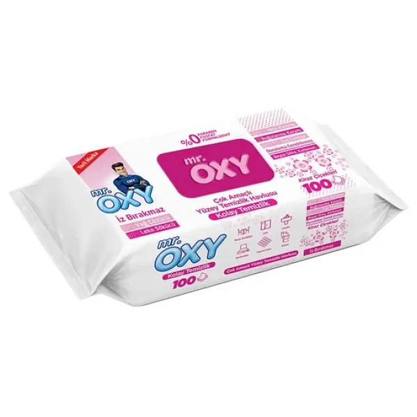 Mr. Oxy Kiraz Çiçekleri Yüzey Temizlik Havlusu 100 Yaprak - Görsel 4