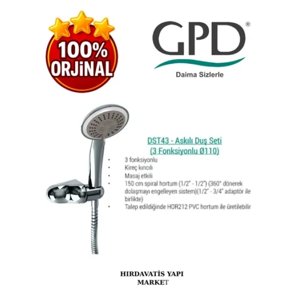 Gpd Dst43 Askılı Duş Seti - Görsel 4