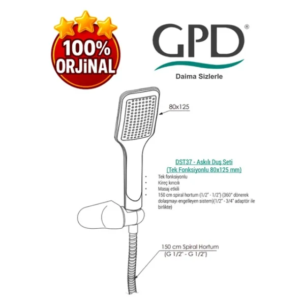 Gpd Dst37 Askılı Duş Takımı - Görsel 5