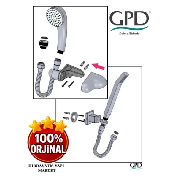 Gpd Dst50 5f Askılı Duş Seti - Görsel 7