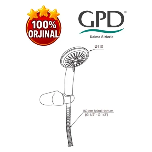 Gpd Dst43 Askılı Duş Seti - Görsel 2