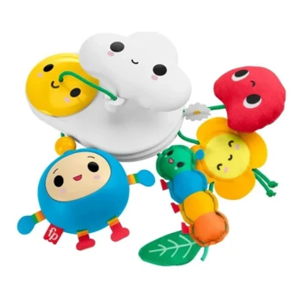 Fisher Price Mutlu Dünya Eğlenceli Bebek Arabası Oyuncağı Hbw13 - Görsel 2