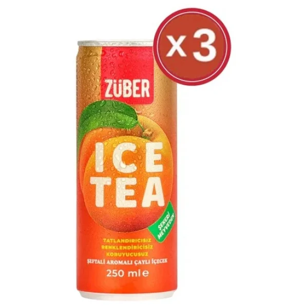 Züber Şeftali Soğuk Çay 250 Ml 3'lü - Görsel 3