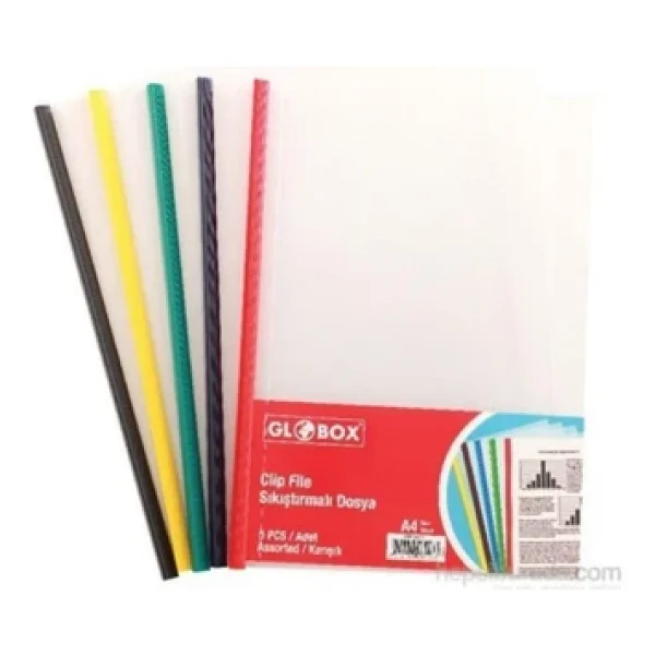 Globox A4 Sıkıştırmalı Dosya Karışık Renk (5 Li Paket) 6427 - Görsel 3