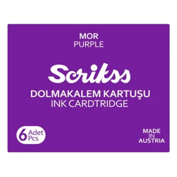 Scrikss Scrıkss Dolmakalem Kartusu Mor 6 Lı - Görsel 4