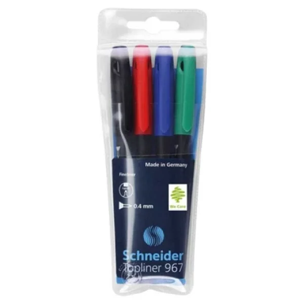 Schneider Topliner 967 Fiber Uclu Kalem 0,4 Mm 4lu Scr102 - Görsel 4