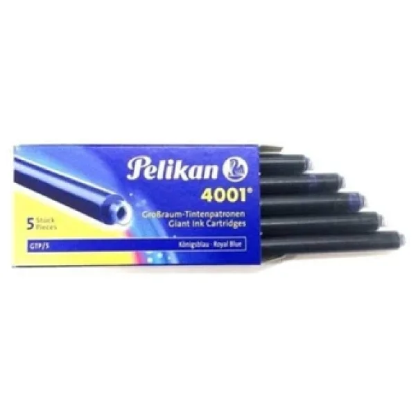 Pelikan 4001 Dev Dolma Kalem Kartuşu Mavi 5li - Görsel 3