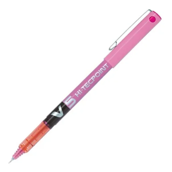 Pilot V5 Hi-Tecpoint Pembe Roller Kalem - Görsel 5
