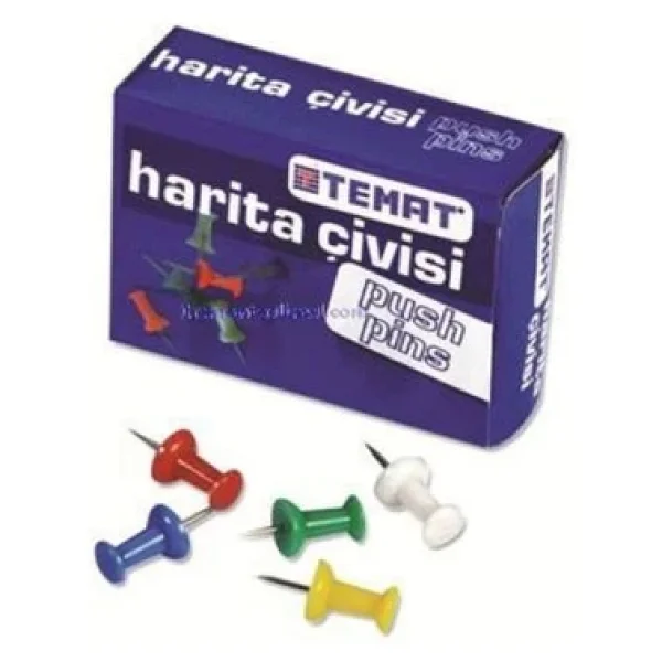 Temat 180 Renkli Harita Çivisi - Görsel 4