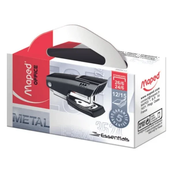 Maped Essentials Metal Mini 24/6 Zımba Makinası Siyah 3154143524118 - Görsel 2