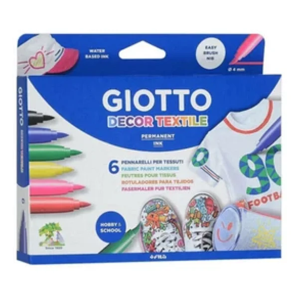 Giotto Decor 6 Renk Tekstil Kalemi - Görsel 5