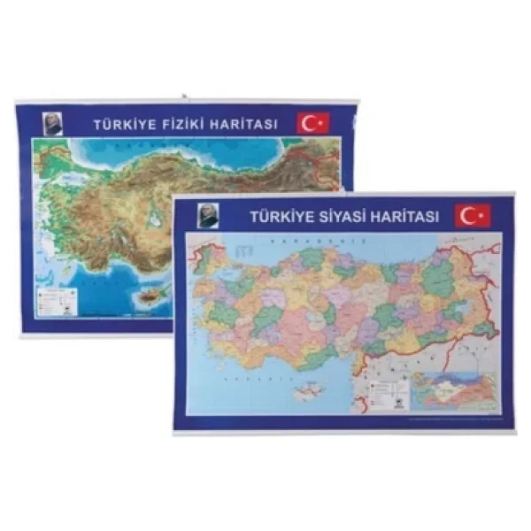 Gülpaş Dünya Ve Türkiye Haritası 70x100 Cm - Görsel 2