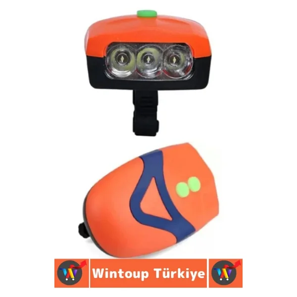 Dayanıklı Kolay Montaj Yaümur Suyuna Dayanıklı Outdoor Gece Sürüşü Güvenlik Ledli Bisiklet Kornası - Görsel 4