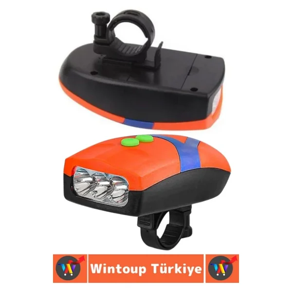 Dayanıklı Kolay Montaj Yaümur Suyuna Dayanıklı Outdoor Gece Sürüşü Güvenlik Ledli Bisiklet Kornası - Görsel 3