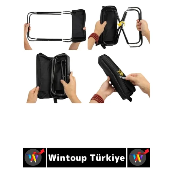 Premium Seyahat Kamp Piknik Balık Outdoor Dayanıklı Gövde Hafif Çanta Boy Katlanabilir Çanta Tabure - Görsel 3