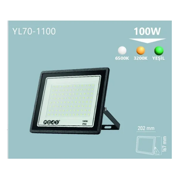 Noas Yl70-1100 100 W 6500 K Beyaz Işık LED Projektör - Görsel 5