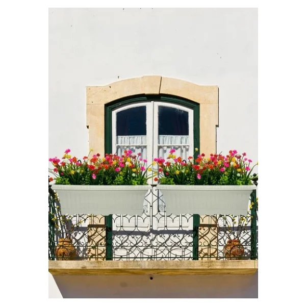 Yapay Çiçek Renkli Mini Lotus Çiçekli Krem Küpeşte Askılı Balkon Çiçeği Balkon Saksısı - Görsel 8