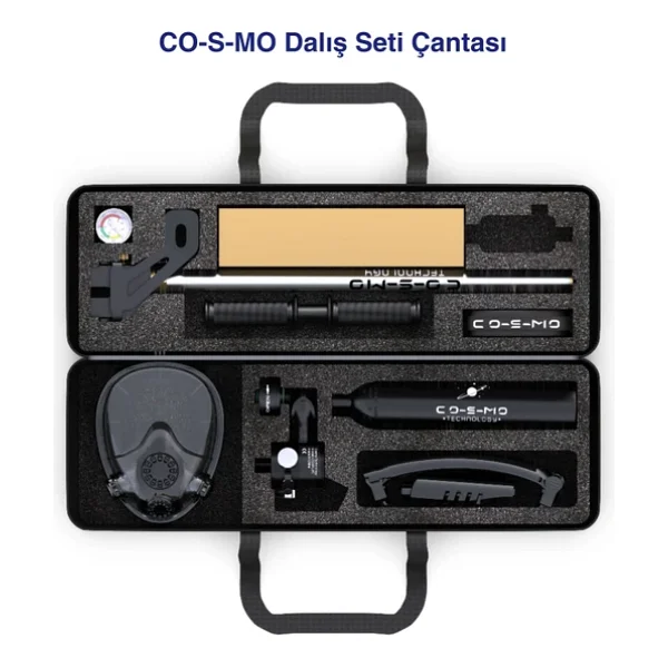 Cosmo Technology Taşınabilir Dalış Seti - Doldurulabilir Mini Tüp Ve Şnorkel Maskesi - Görsel 5