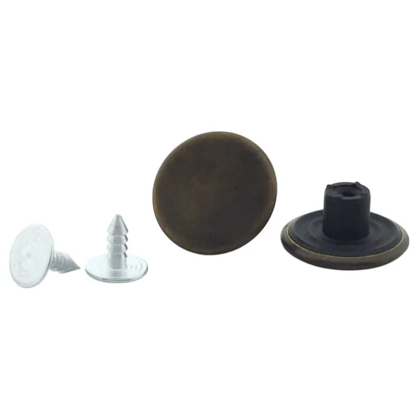 Büyük Boy 10 Adet Kot Pantolon Düğmesi, Jean Düğmesi Antik Sarı (Bronz) 17mm - Görsel 2