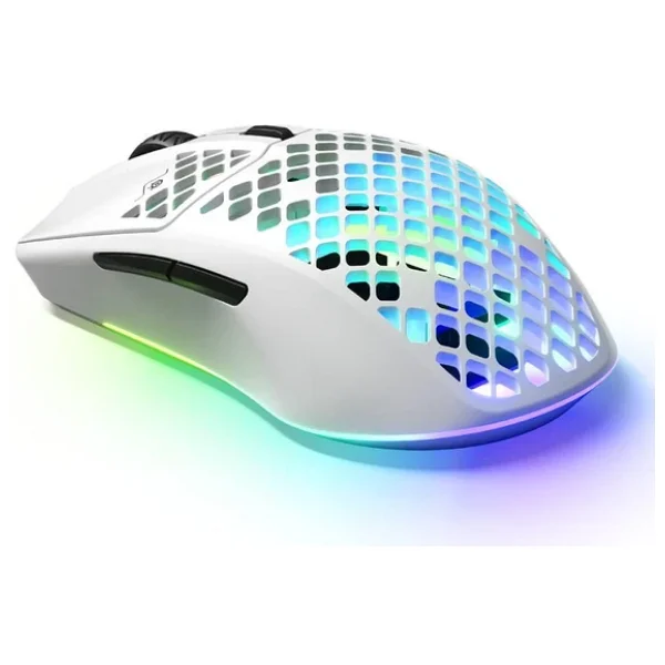 Steelseries Aerox 3 2022 Snow RGB Şarjlı Optik Kablosuz Oyuncu Mouse - Görsel 3
