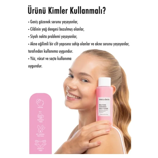 Maru.Derm Gözenek Sıkılaştırıcı Siyah Nokta Ve Akne Karşıtı Bha Tonik 250 Ml - Görsel 7