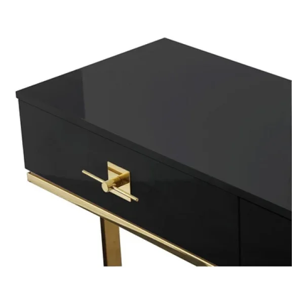 Hitit Dekorasyon Rihanna Gold Metal Siyah Dresuar - Görsel 7