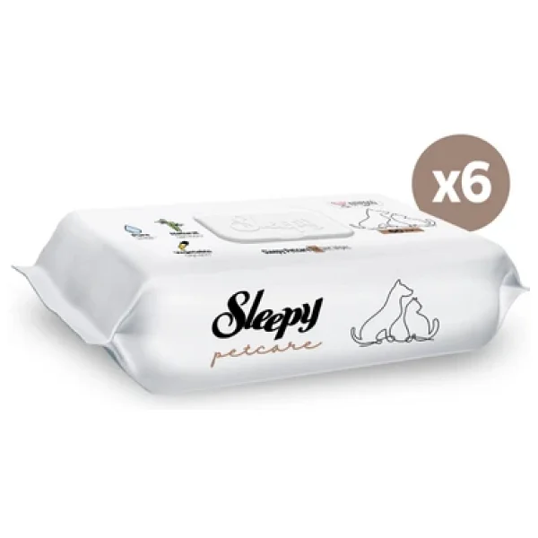 Sleepy Petcare Evcil Hayvan Islak Havlusu 6x60 Yaprak - Görsel 5