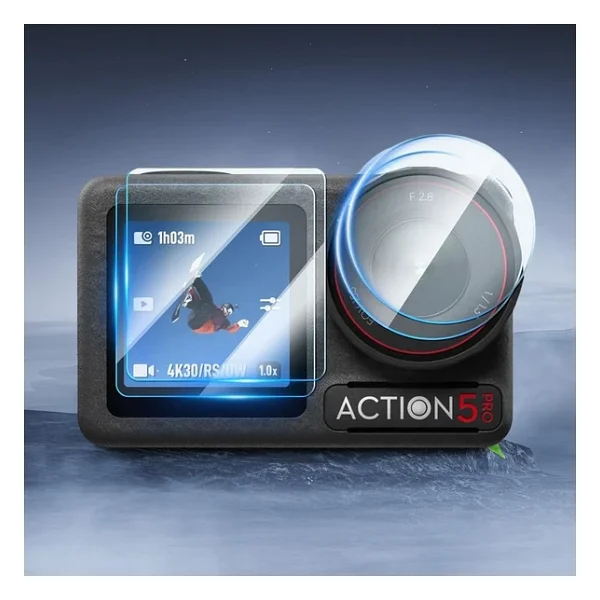 Rova Djı Osmo Action 5 Pro Uyumlu Şeffaf Ekran Koruyucu Nano Jelatin - Görsel 9