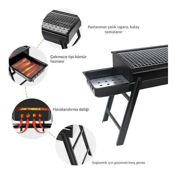 Madfox Cookout Portatif Katlanır Mangal - Görsel 9