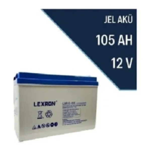 Lexron Lxr12-105 12 V 105 Ah Nano-Karbon Jel Akü - Görsel 3