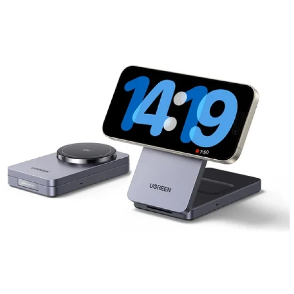 Ugreen 45023 2in1 MagSafe Kablosuz Hızlı Şarj Aleti - Görsel 6