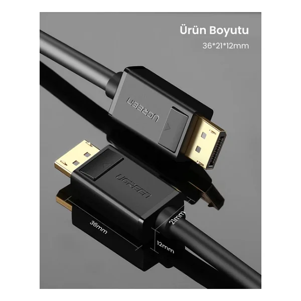 Ugreen 10213 5 M 4K Displayport Kablo - Görsel 10