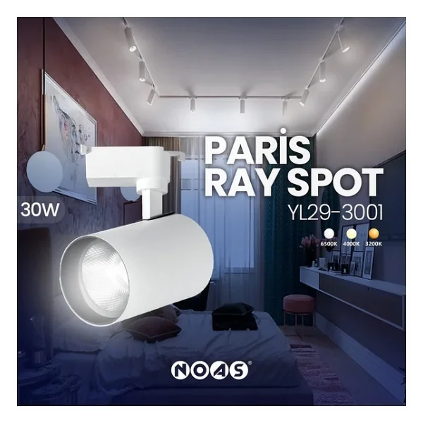 Noas Paris Ray Spot 30w -Yl29-3001 Beyaz - Görsel 5
