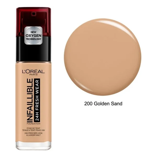 L'oreal Paris Infaillible 32h Fresh Wear C Vitaminli 200 Natural Linen 30 Ml Likit Fondöten - Görsel 3