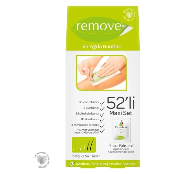 Remove İnatçı Ve Sık Tüyler İçin Maxi 52'li Sir Ağda Bandı - Görsel 3