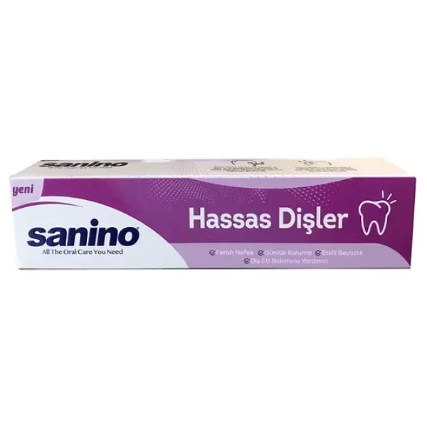 Sanino Hassas Dişler İçin 75 Ml Florürlü Diş Macunu - Görsel 3