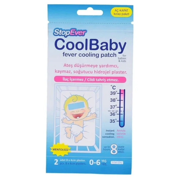 Stopever Cool Baby Ateş Düşürmeye Yardımcı Hidrojel Flaster - Görsel 3
