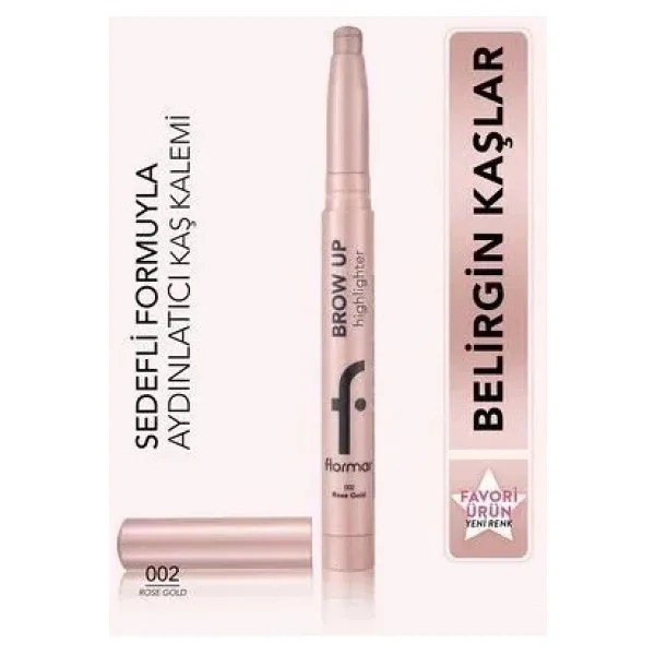 Flormar Brow Up 002 Rose Gold Kalem Highlighter - Görsel 3