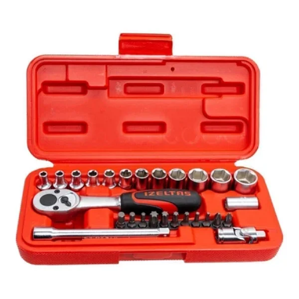 İzeltaş 14000005132 1/4'' 27 Parça Altı Köşe Lokma Anahtar Ve Bits Seti - Görsel 3