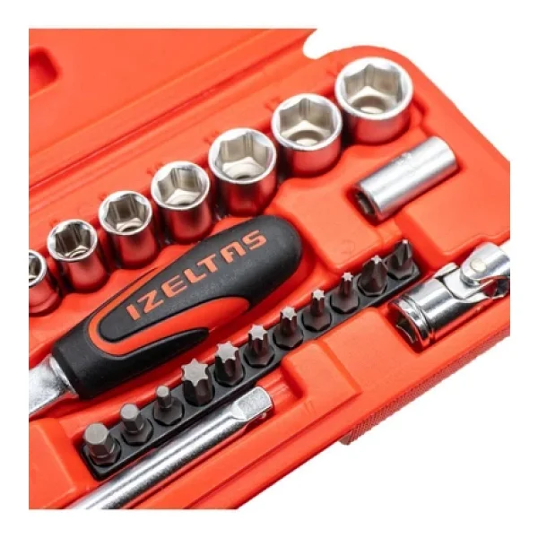İzeltaş 14000005132 1/4'' 27 Parça Altı Köşe Lokma Anahtar Ve Bits Seti - Görsel 5