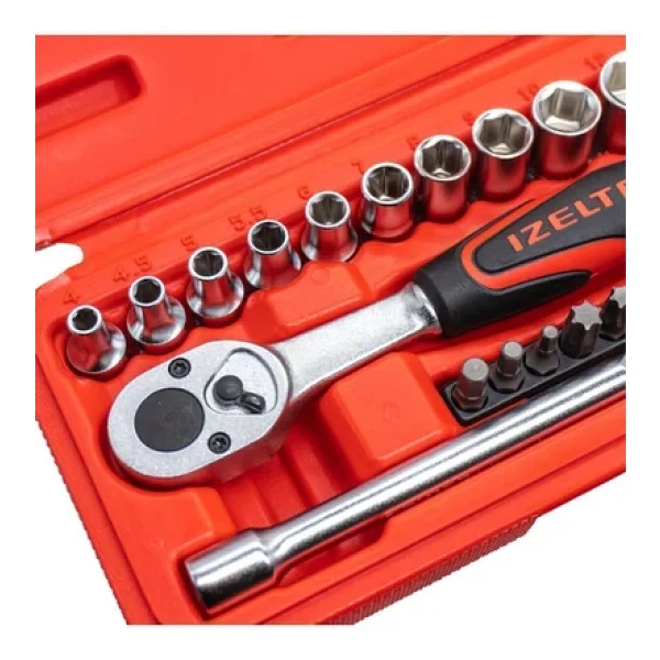 İzeltaş 14000005132 1/4'' 27 Parça Altı Köşe Lokma Anahtar Ve Bits Seti - Görsel 8